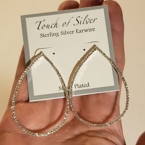 Open Pave Teardrop Earrings